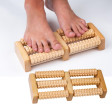 Rolo de massagem em madeira para pés