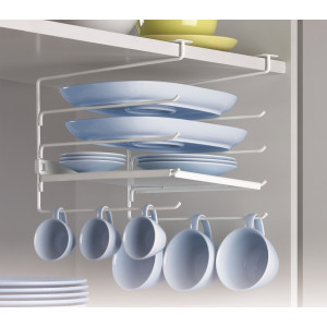 Suporte para chávenas com prateleira